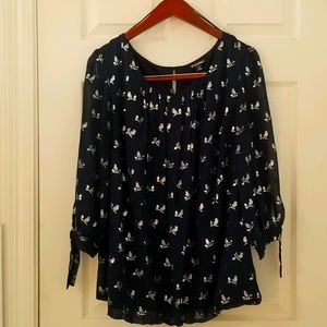 Roz and Ali Navy Dress shirt